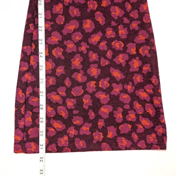 Anthropologie | Plum Knit Flare Pants with Abstract Floral Print | Size XS - Picture 15 of 15